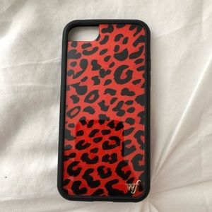 Red leopard Wildflower case